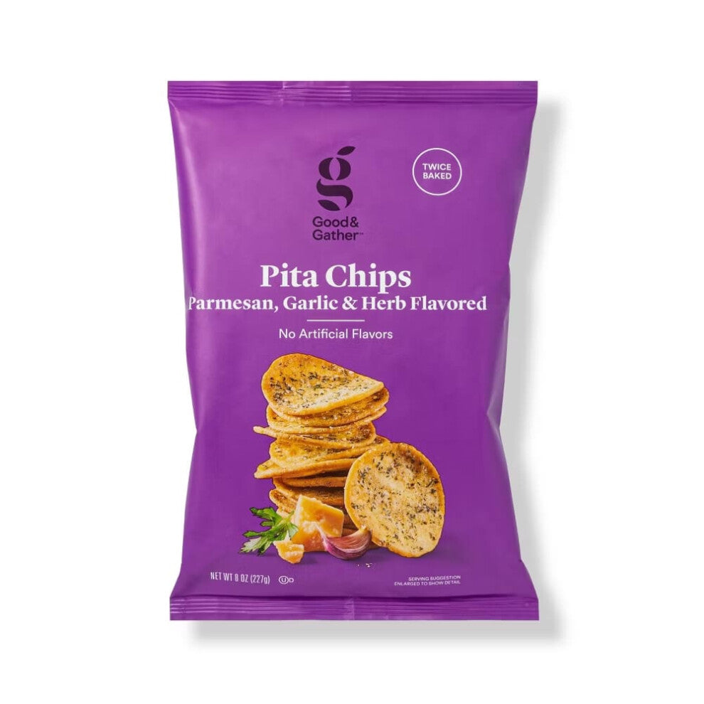 Parmesan, Garlic & Herb Pita Chips - 8oz -