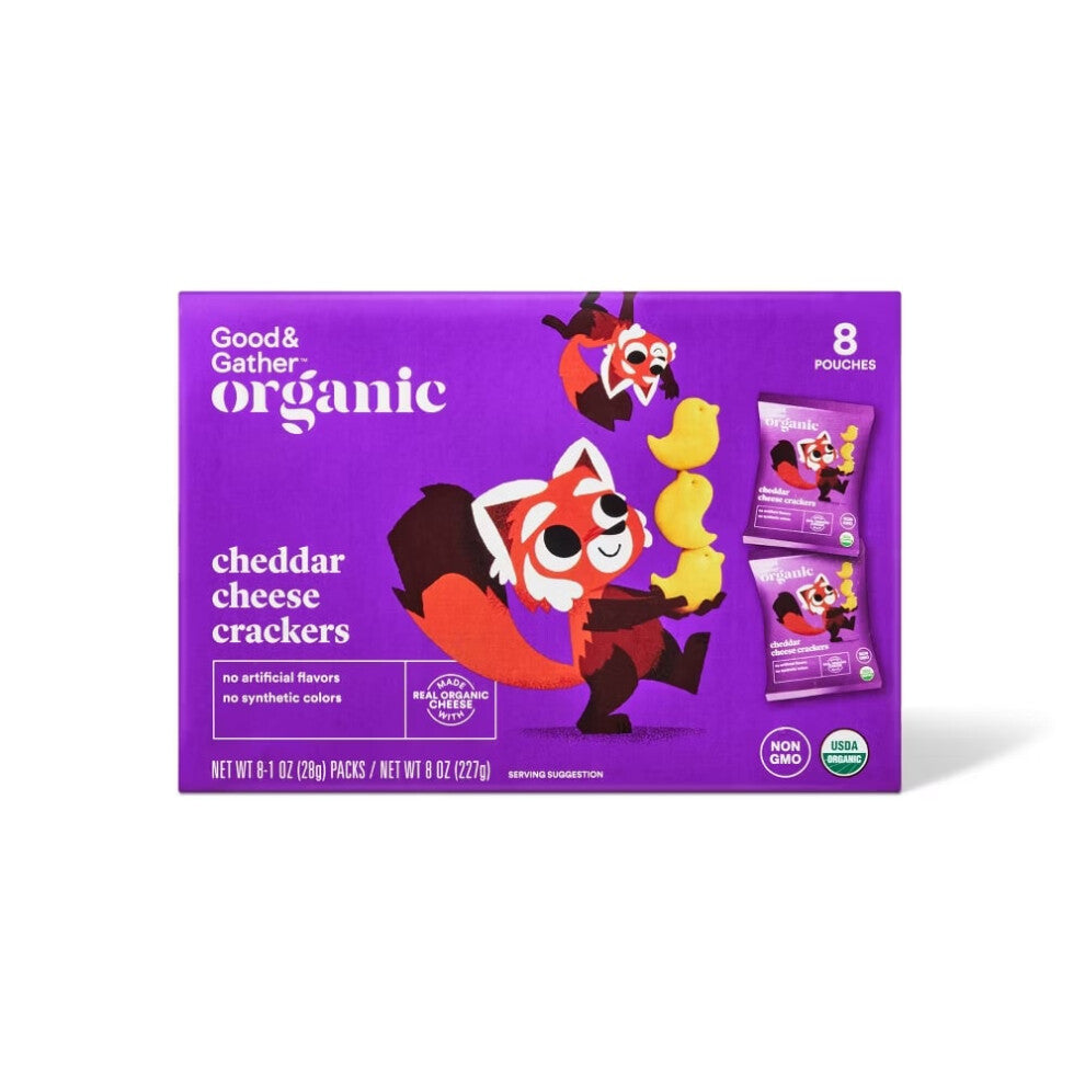 Good & Gather Organic Cheddar Chicks Baked Snack Crackers 8oz-8ct