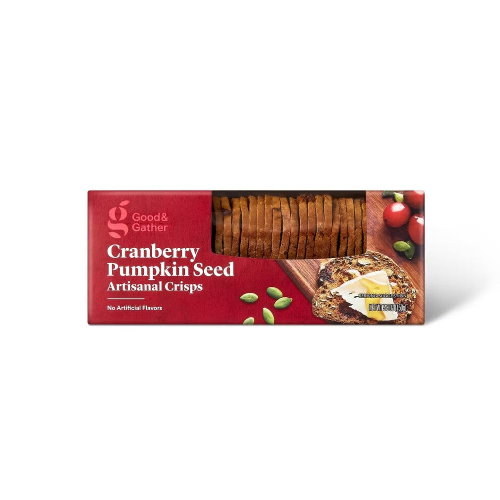 Good & Gather Cranberry Pumpkin Seed Cracker Crisp - 5.3oz -
