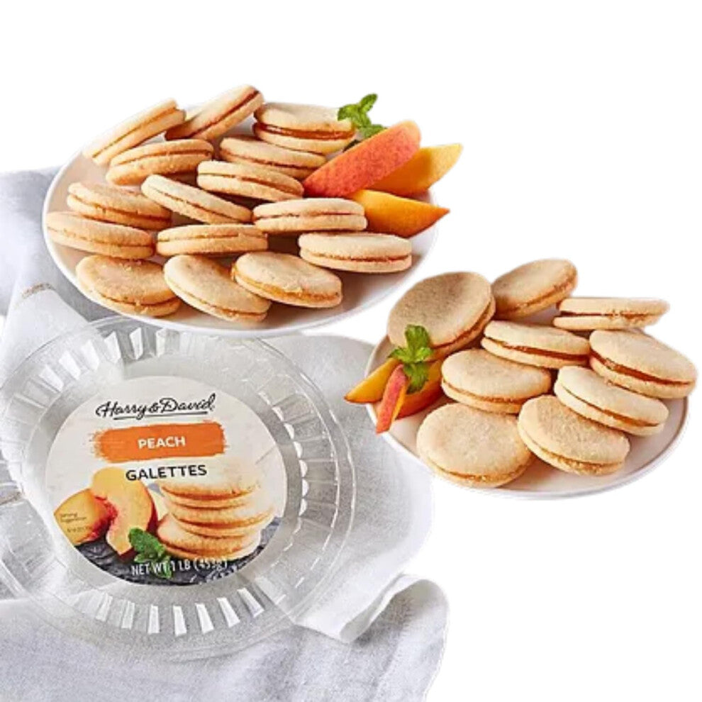 Harry & David Peach Galette Cookie Tub - 24 Cookies - 1Lb