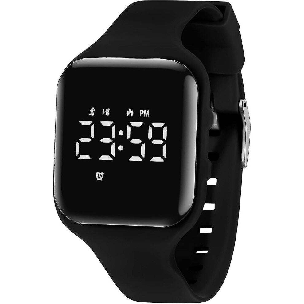(05-Black-E) Kids Watch, Digital Watch For Boys Girls, Sport Watch With Fitness Tracker, Alarm Clock, Stopwatch, No App And Waterproof, Watch For Kids