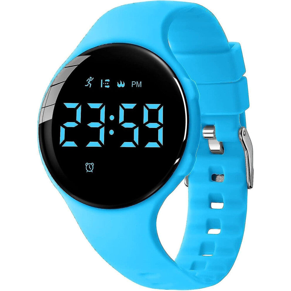 (40-Blue-A) Kids Watch, Digital Watch For Boys Girls, Sport Watch With Fitness Tracker, Alarm Clock, Stopwatch, No App And Waterproof, Watch For Kids