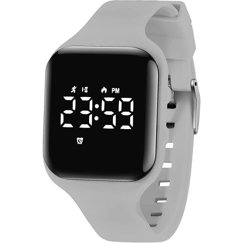 (44-Gray) Kids Watch, Digital Watch For Boys Girls, Sport Watch With Fitness Tracker, Alarm Clock, Stopwatch, No App And Waterproof, Watch For Kids Ag
