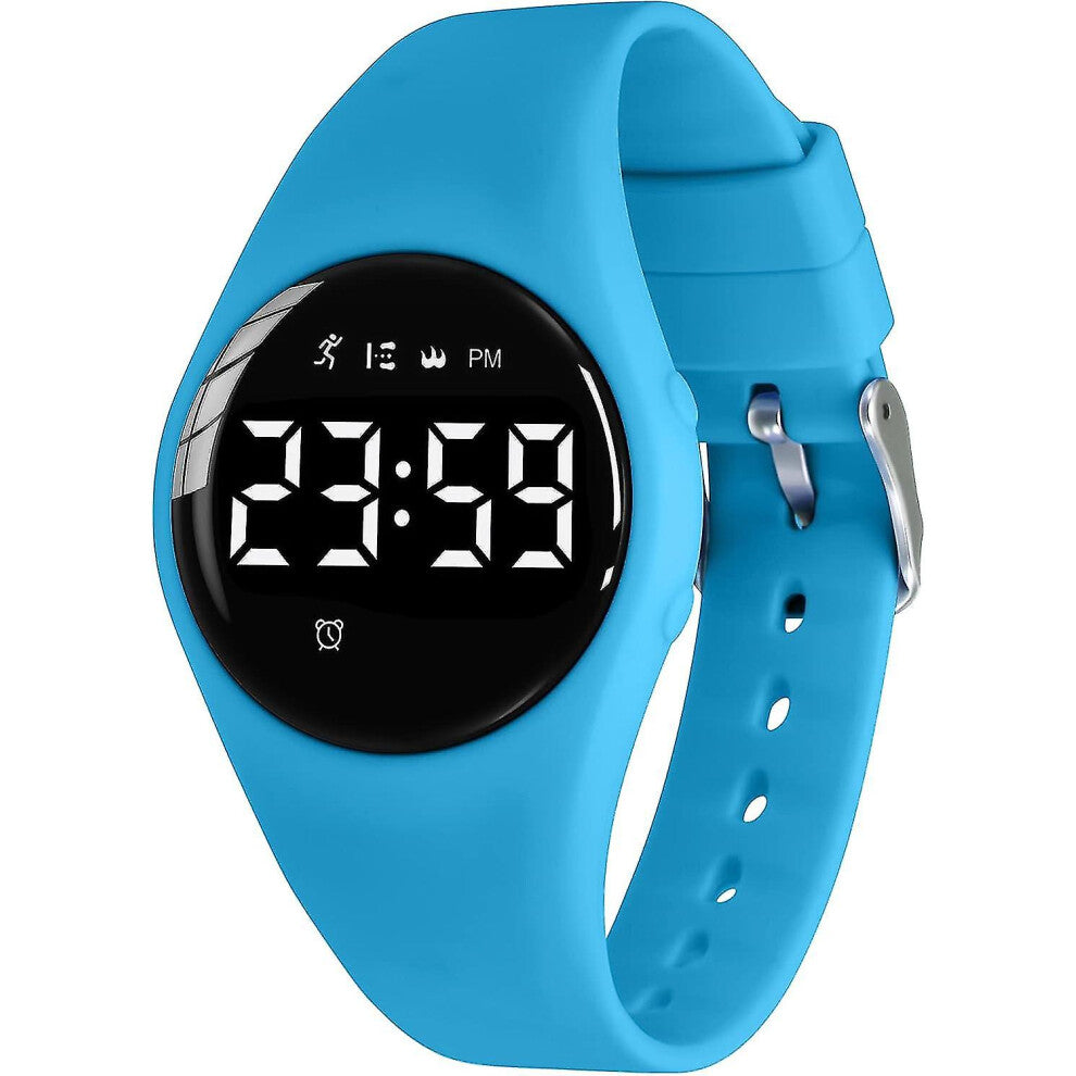 (17-Blue) Kids Watch, Digital Watch For Boys Girls, Sport Watch With Fitness Tracker, Alarm Clock, Stopwatch, No App And Waterproof, Watch For Kids Ag