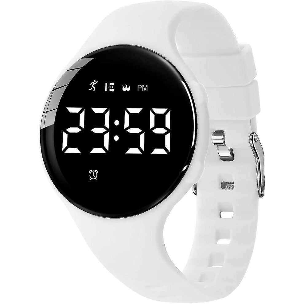 (39-White-A) Kids Watch, Digital Watch For Boys Girls, Sport Watch With Fitness Tracker, Alarm Clock, Stopwatch, No App And Waterproof, Watch For Kids