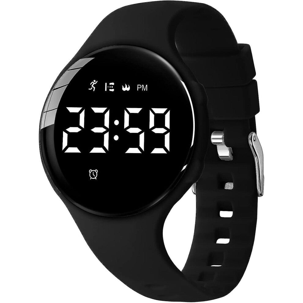 (38-Black-A) Kids Watch, Digital Watch For Boys Girls, Sport Watch With Fitness Tracker, Alarm Clock, Stopwatch, No App And Waterproof, Watch For Kids