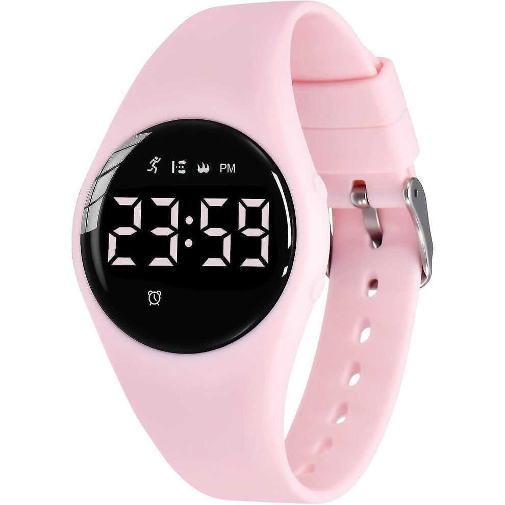 (08-Pink) Kids Watch, Digital Watch For Boys Girls, Sport Watch With Fitness Tracker, Alarm Clock, Stopwatch, No App And Waterproof, Watch For Kids Ag
