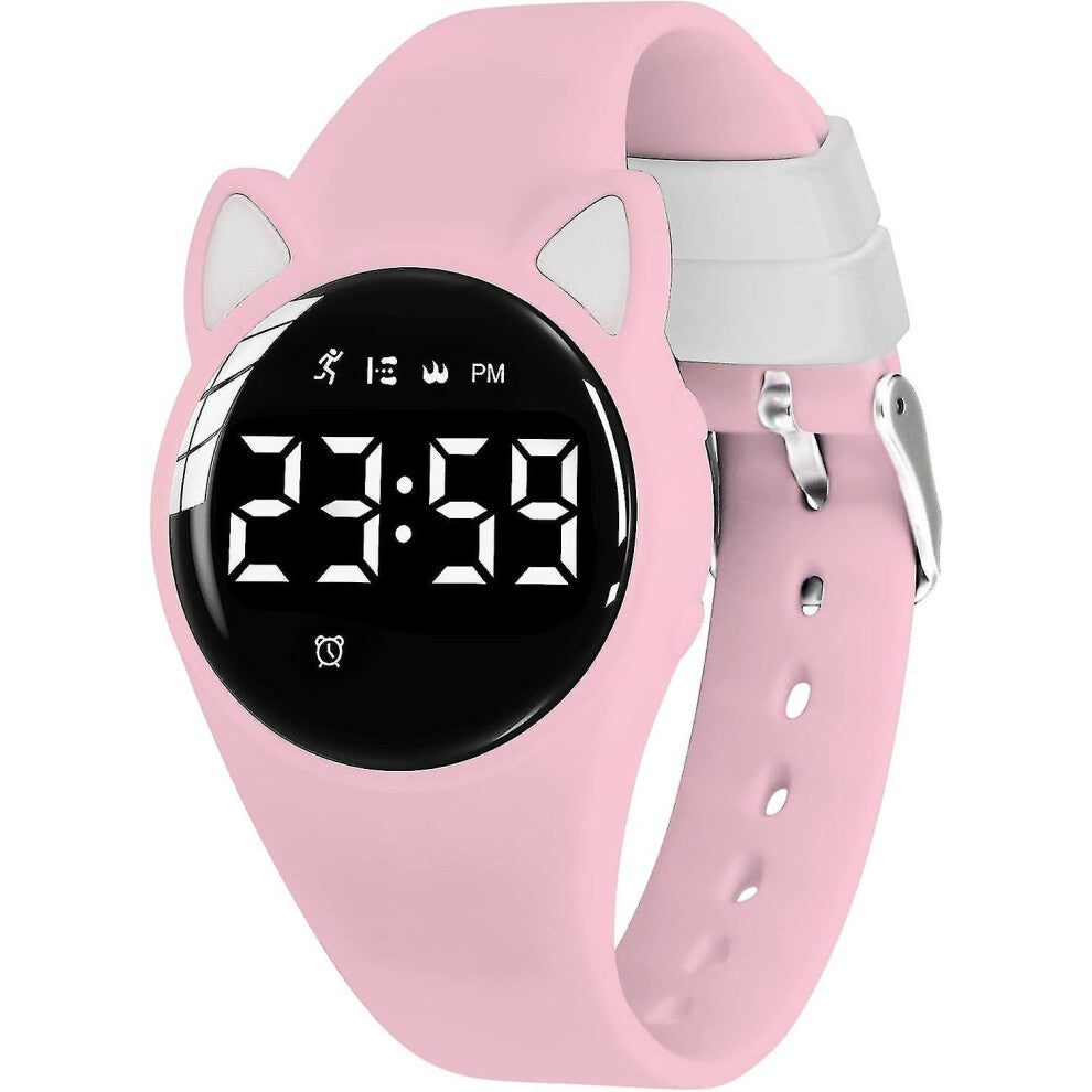 (10-Pink-Y) Kids Watch, Digital Watch For Boys Girls, Sport Watch With Fitness Tracker, Alarm Clock, Stopwatch, No App And Waterproof, Watch For Kids