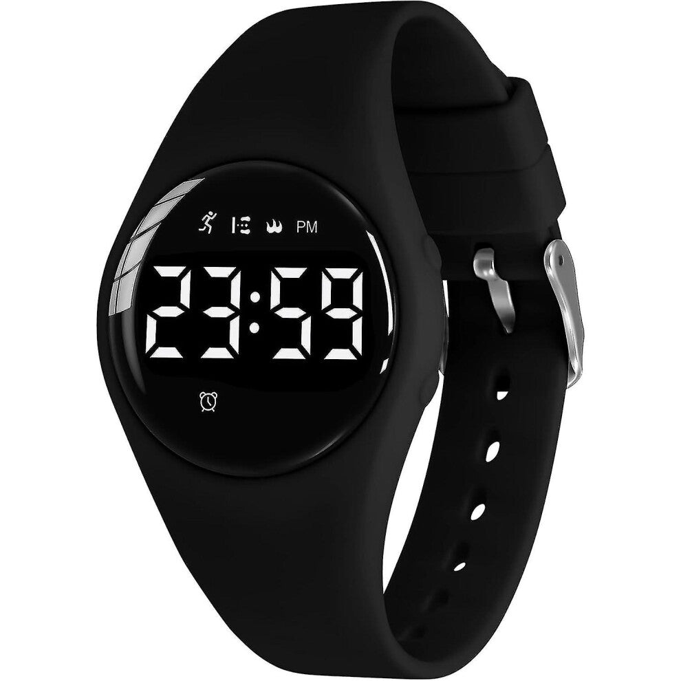 (06-Black) Kids Watch, Digital Watch For Boys Girls, Sport Watch With Fitness Tracker, Alarm Clock, Stopwatch, No App And Waterproof, Watch For Kids A