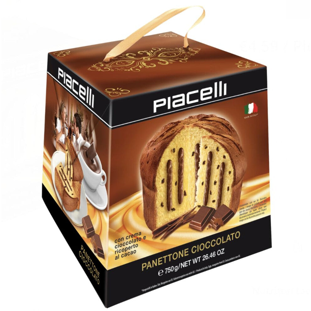 Panettone Gift Box - Traditional Italian Chocolate Chip & Cream Panettone, 750g | PIACELLI Recipe, Vegetarian