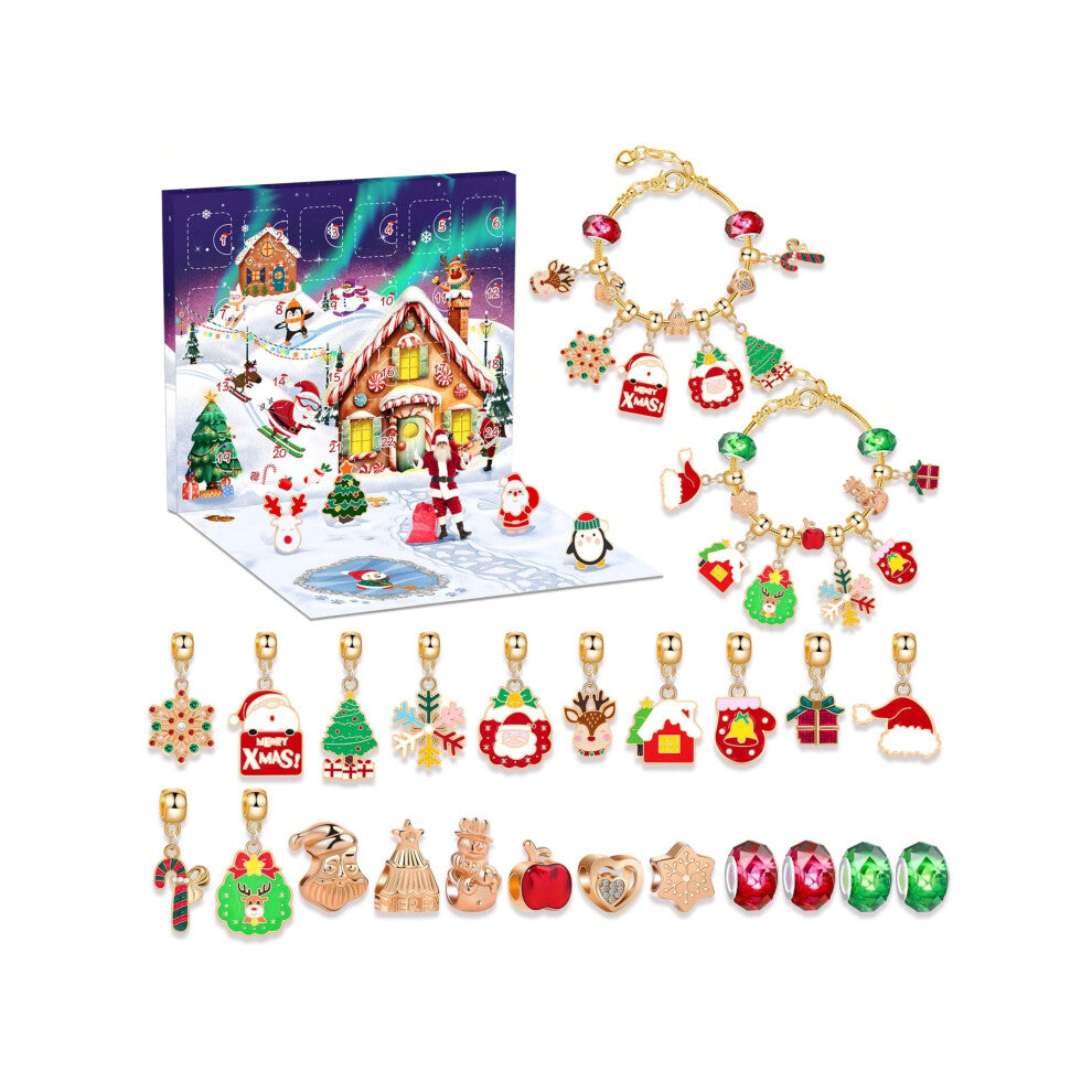 ((??????, one-size) Christmas Countdown Jewelry Blind Box Gift Set