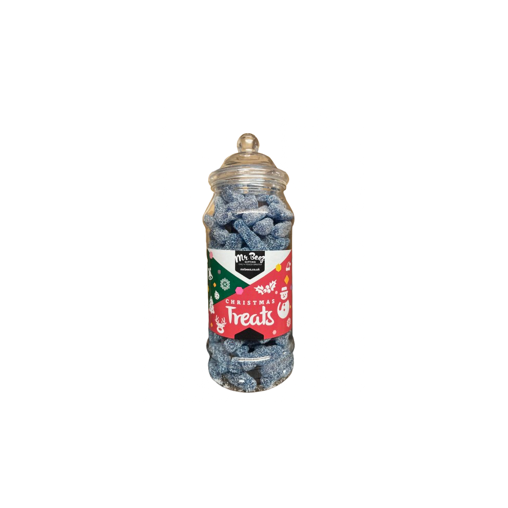 Fizzy Jelly Blue Babies Vegan Christmas Treats 650gm Novelty Jars