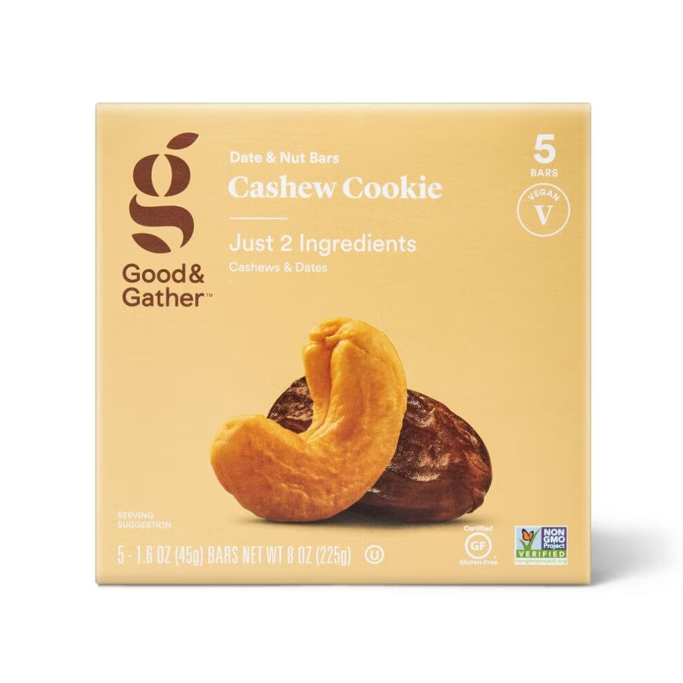 Good & Gather Cashew Cookie Nutrition Bars 5ct