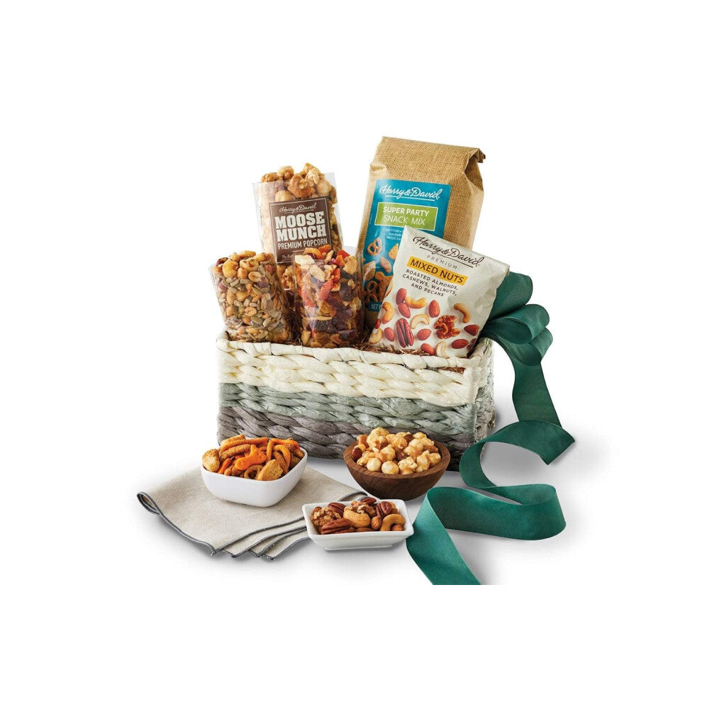 Harry & David Popcorn, Nuts And Dried Fruit Snack Gift Basket