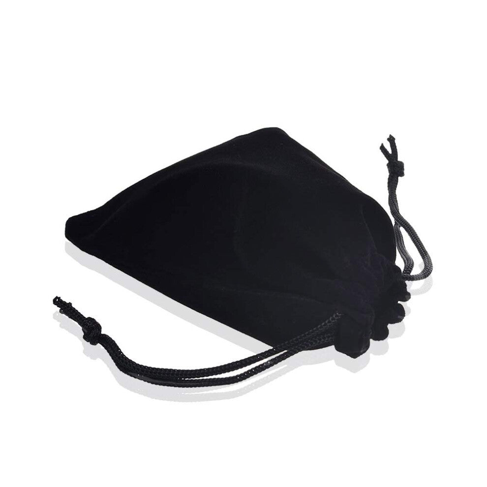 BLUECELL Pack of 20pcs 3 X 4 Velvet Drawstring Cloth Jewelry  Gift  Headphones Bag  Pouches Black