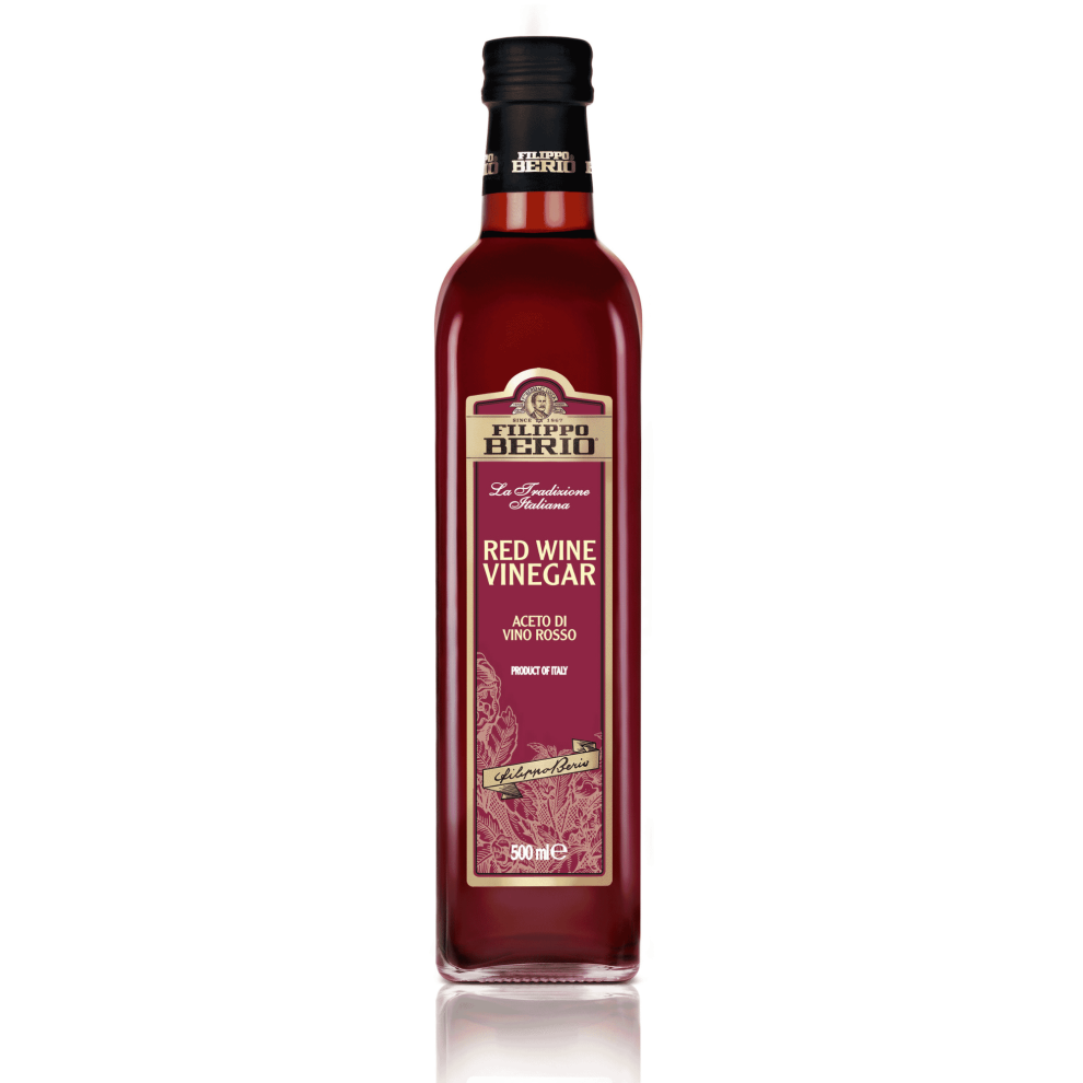 Filippo Berio Red Wine Vinegar, Rich Tasting Condiment for Gourmet Delights - 500ml