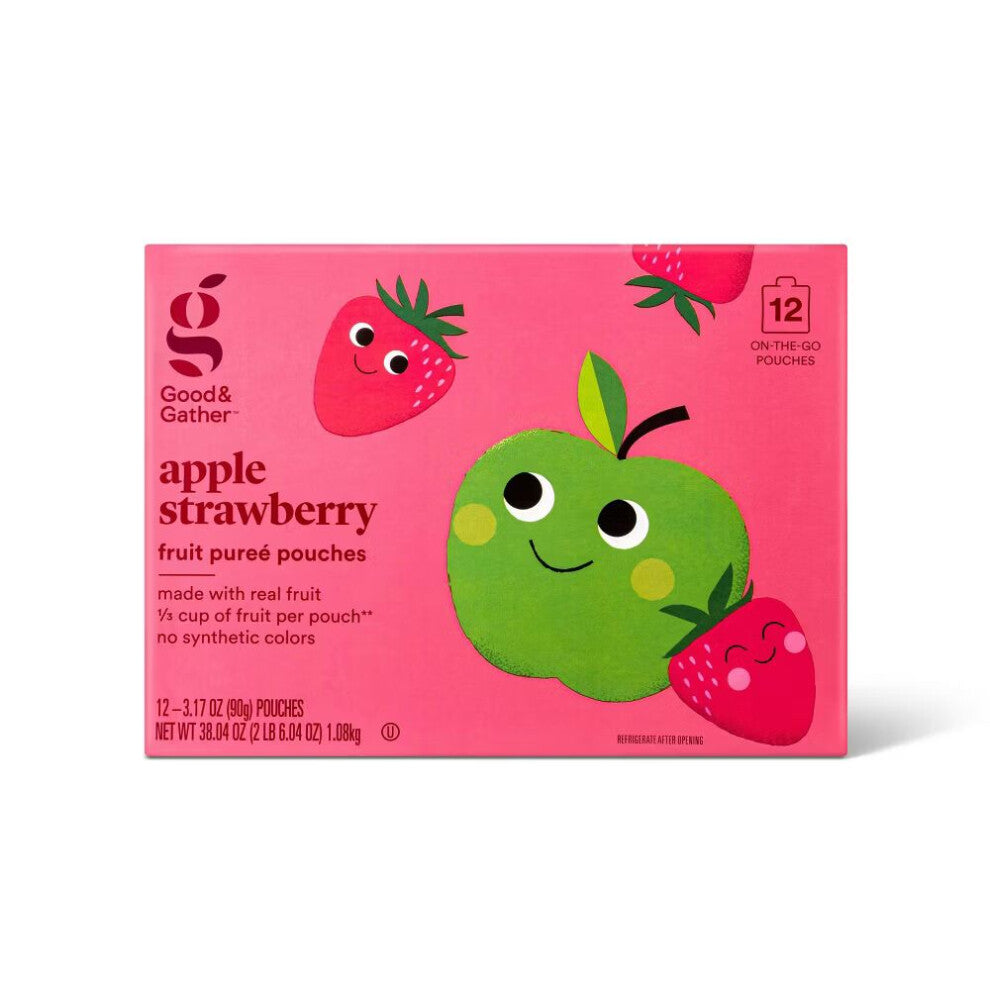 Good & Gather Applesauce Pouches Strawberry 12ct