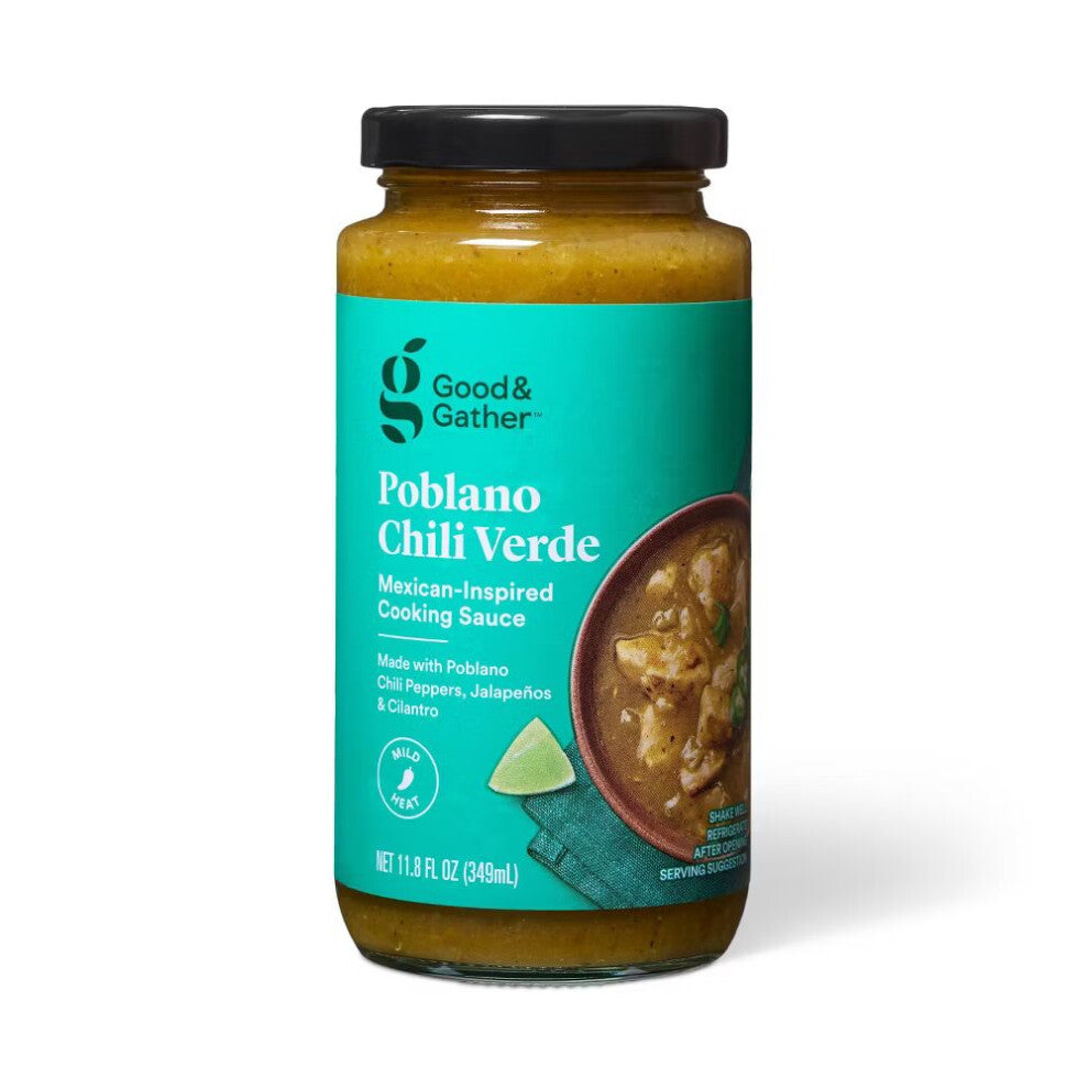 Good & Gather Mexican-Inspired Poblano Chili Verde Cooking Sauce 12oz