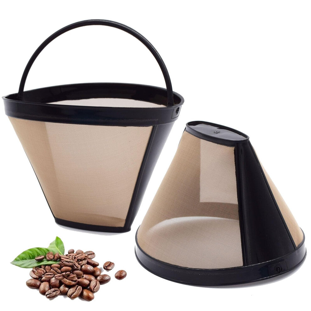 Reusable 4 Cone Coffee Filters Basket Replacement for Cuisinart Coffee Makers2 Reusable Filters