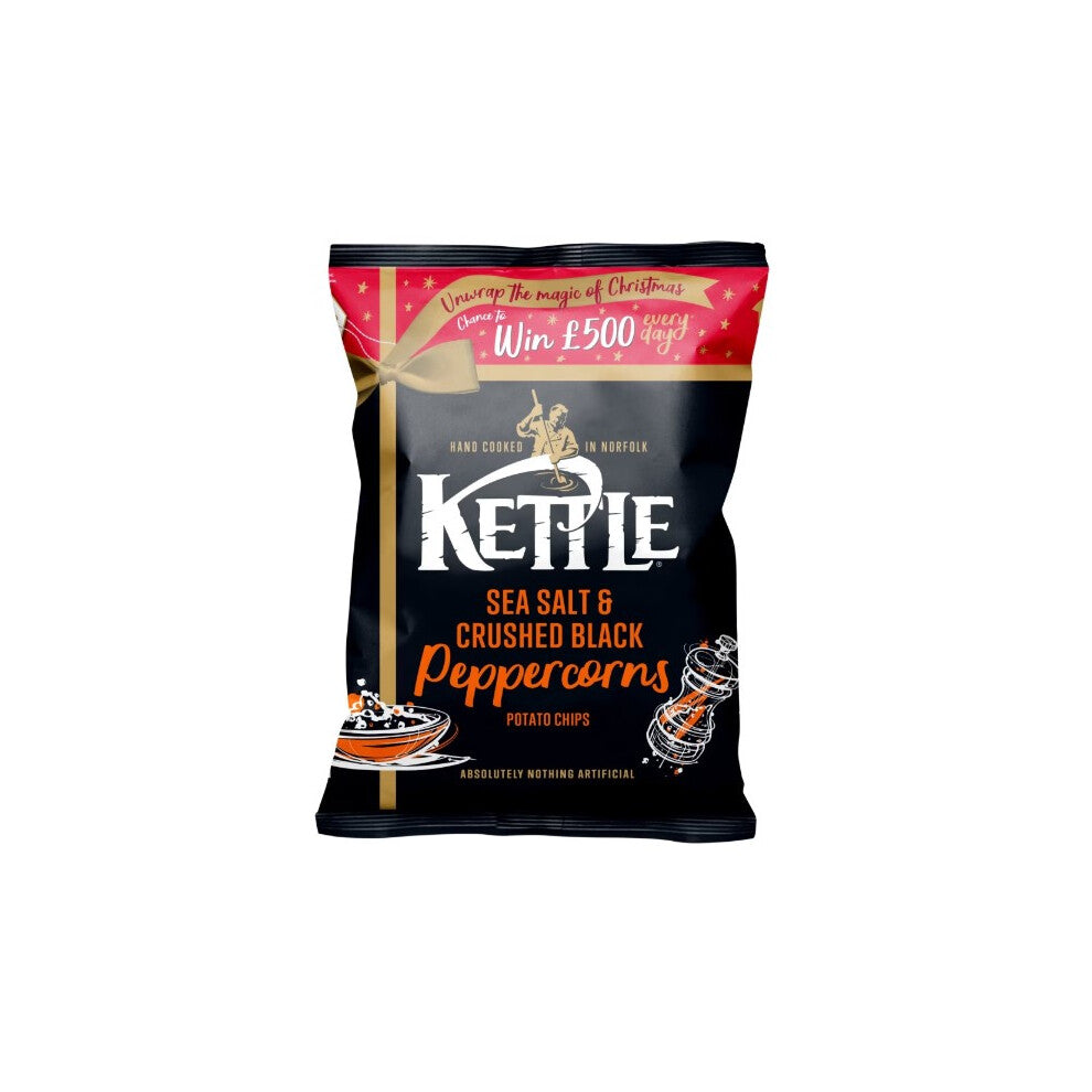 (Pack Of 4) Kettle Sea Salt & Black Peppercorns Chips 130G
