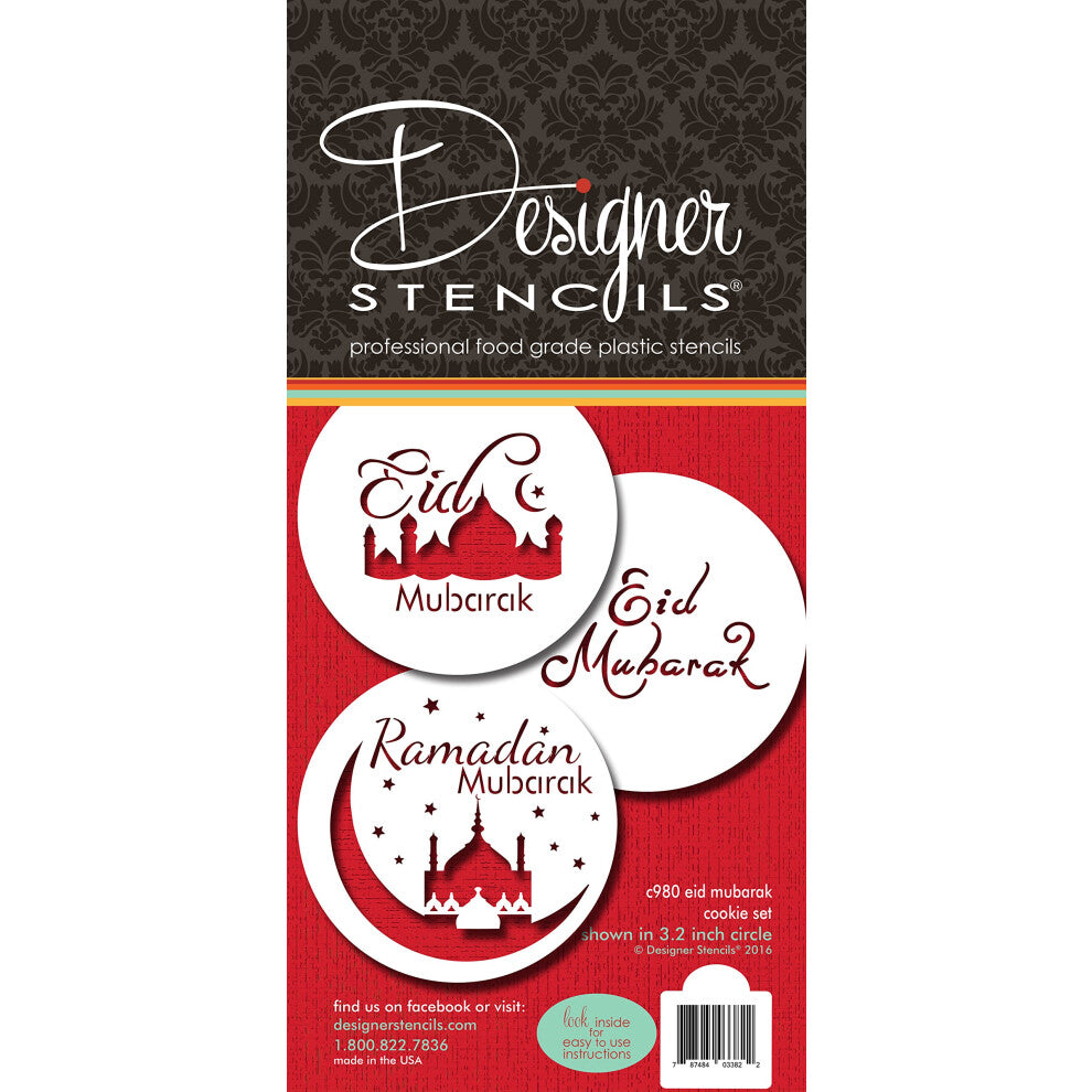 Eid Mubarak Cookie Stencil Set by Designer Stencils