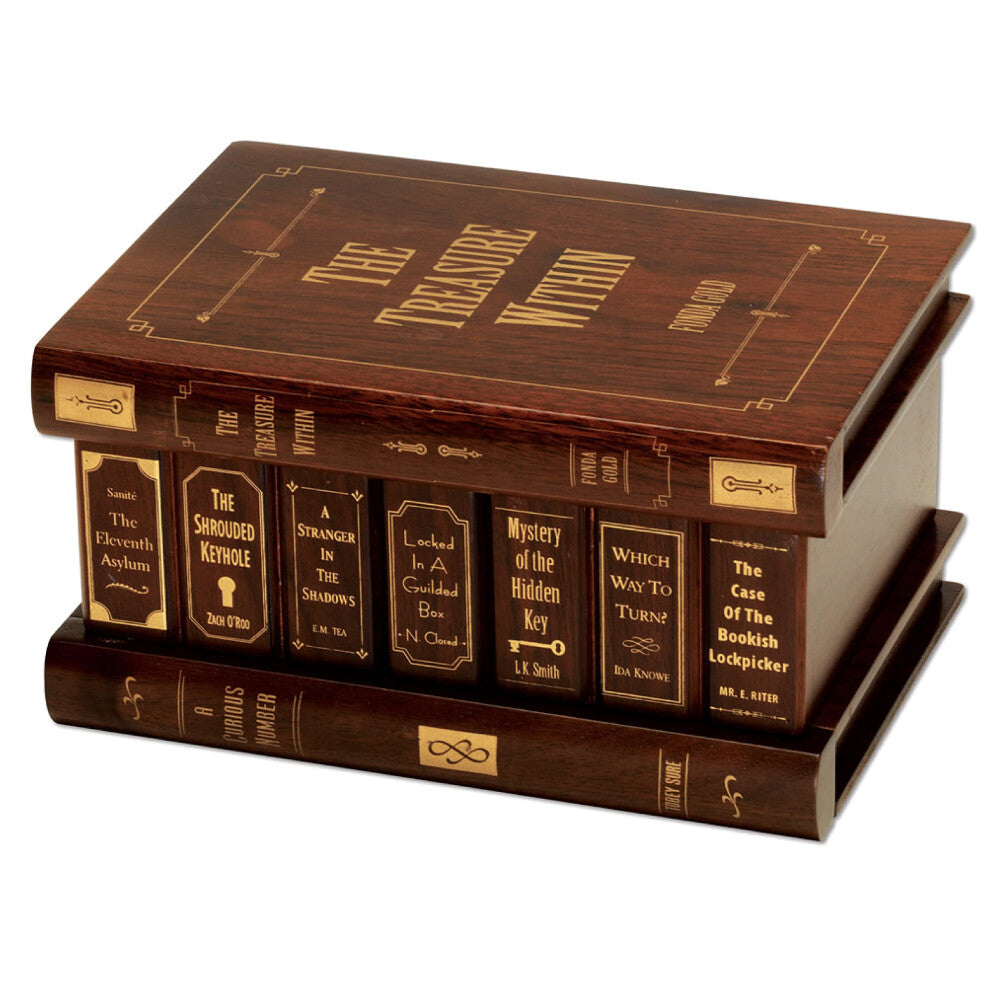 Bits and Pieces - Elegant Treasure Box - Premium Quality Jewelry Box - Secret Box with Brainteaser Puzzle for Gifts or Valuables - 7 x 5 x 3  inches