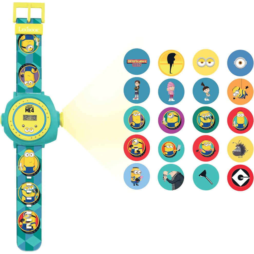 Lexibook Despicable Me Minions Children's Projection Watch-Yellow-Blue