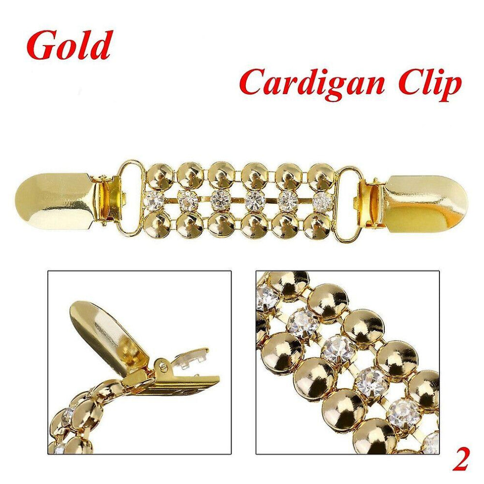 (2) Shirt Collar Cardigan Clip Shawl Brooch Duck Clip Clasps Sweater Blouse Pin