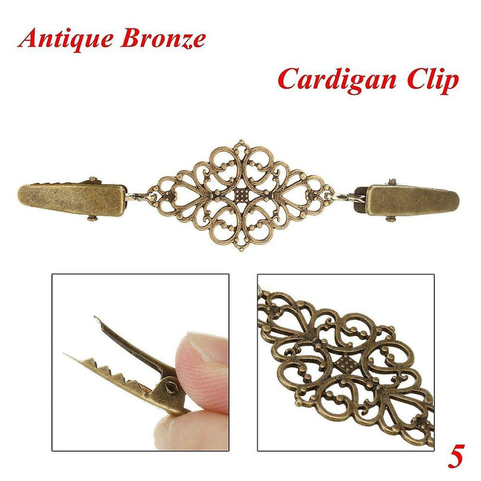 (5) Shirt Collar Cardigan Clip Shawl Brooch Duck Clip Clasps Sweater Blouse Pin