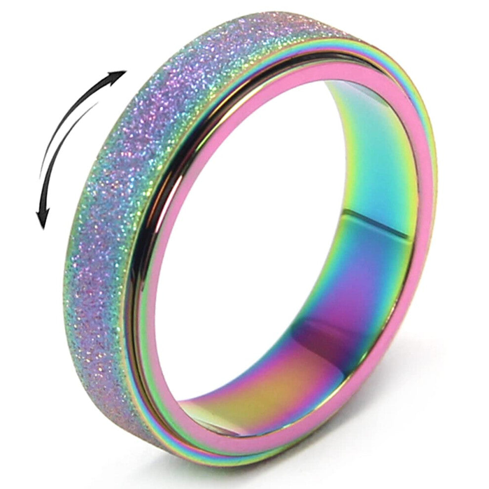 MHWTTY Anxiety Ring for Women Fidget Spinner Ring Anxiety Relief Items Fidget Rings for Anxiety Fidget Rings Anxiety Toys Anxiety Relief Ring Toys Fid