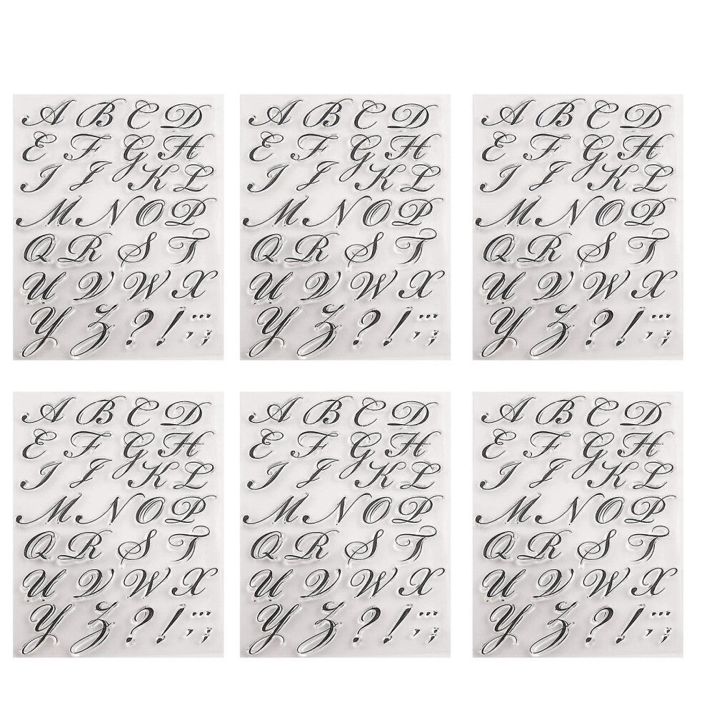 (6pcs) Fondant Letter Mold Candy Making Tools Silicone Alphabet Molds Cake Decorating