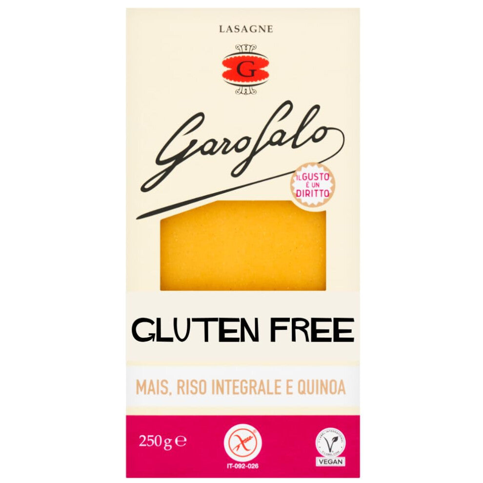 Gluten Free Lasagne Sheets, 400g - Suitable for Coeliac and Vegan diets (Pack of 1)