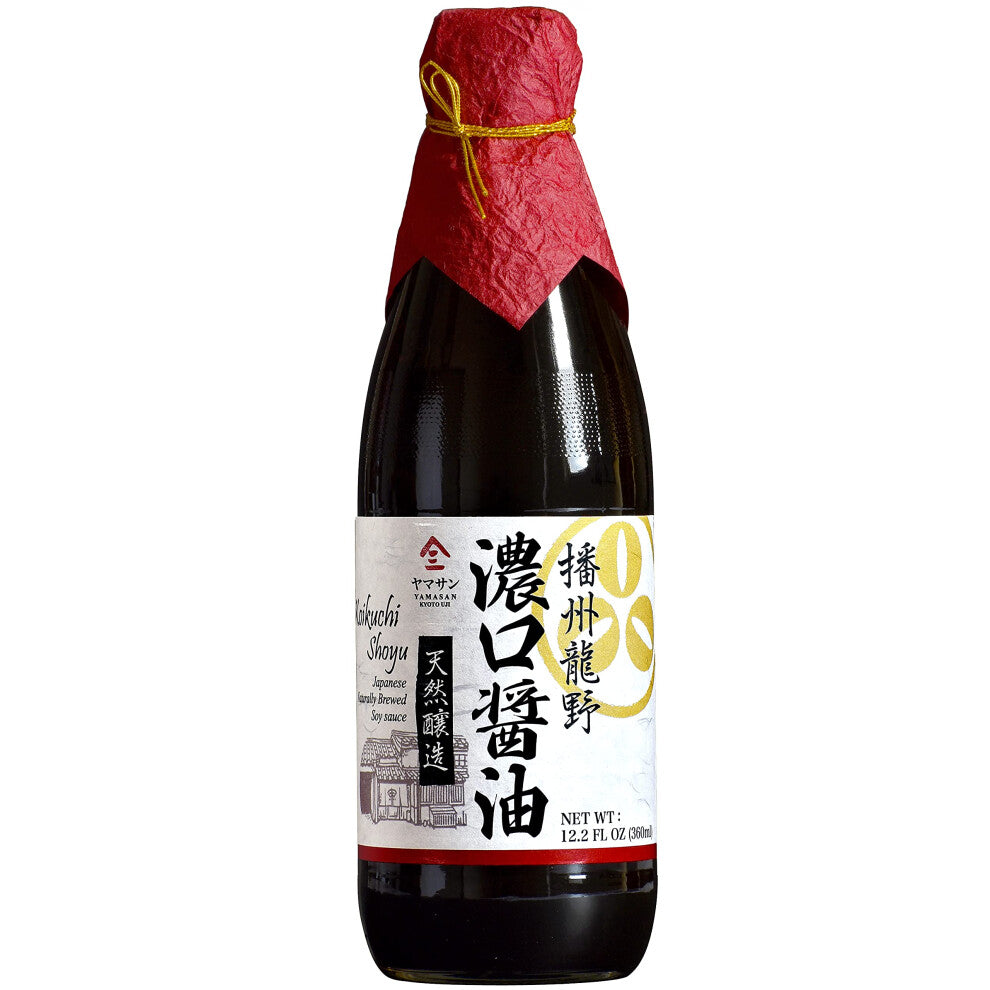 Soy Sauce -Artisanal Classic- 500 Days Aged, Japanese Premium Handmade, Naturally Brewed, No Additives, Non-GMO, Made in Japan(360ml)【YAMASAN】