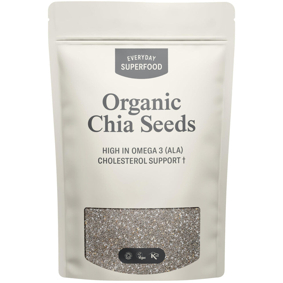 Organic Chia Seeds 190 Grams, Premium Whole Black Chia Seed Great Ingredient for Weight Loss Diets