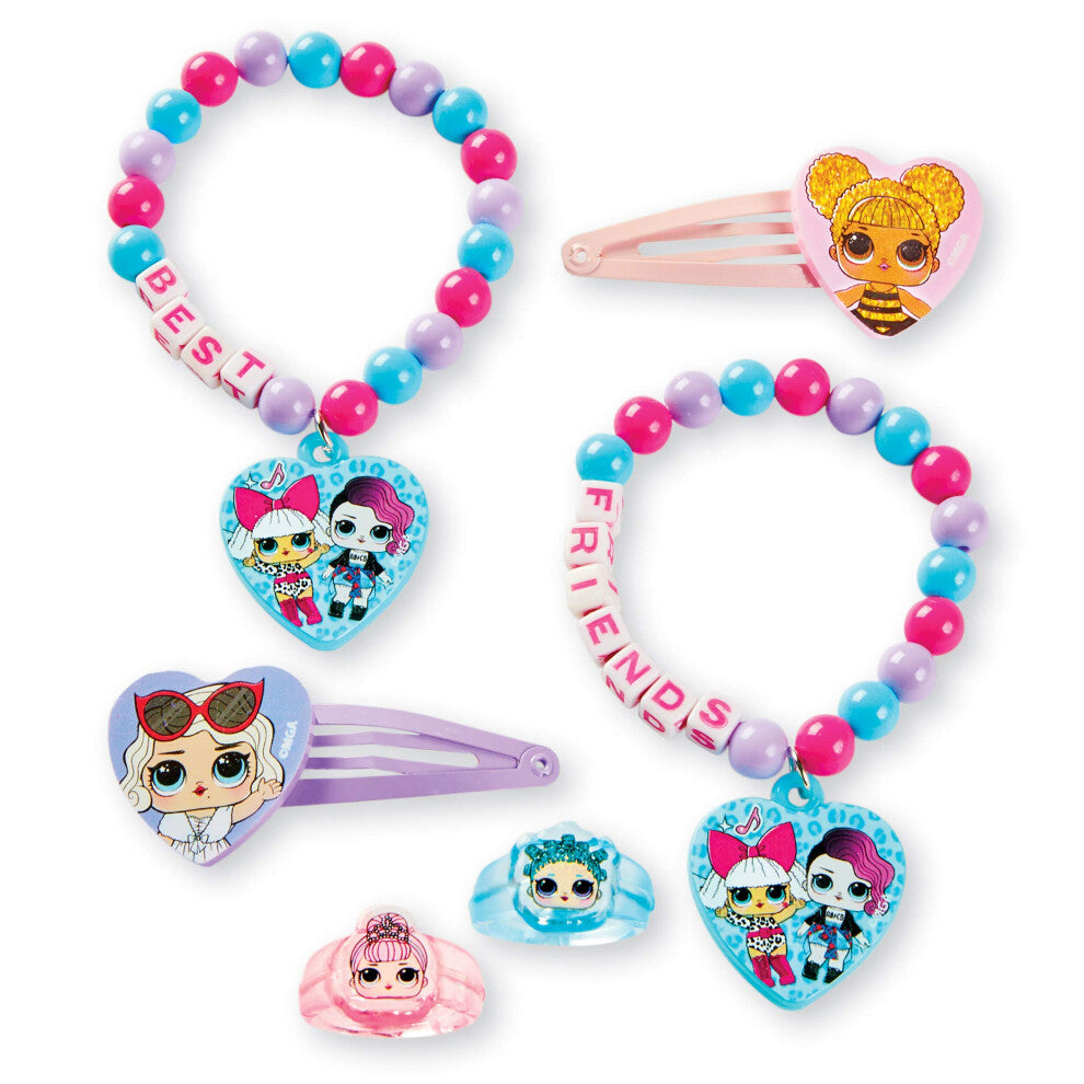 UPD L.O.L Surprise! Best Friends Accessory Set- Bracelets  Snap Clips & Rings LOL  Medium  Multicolor