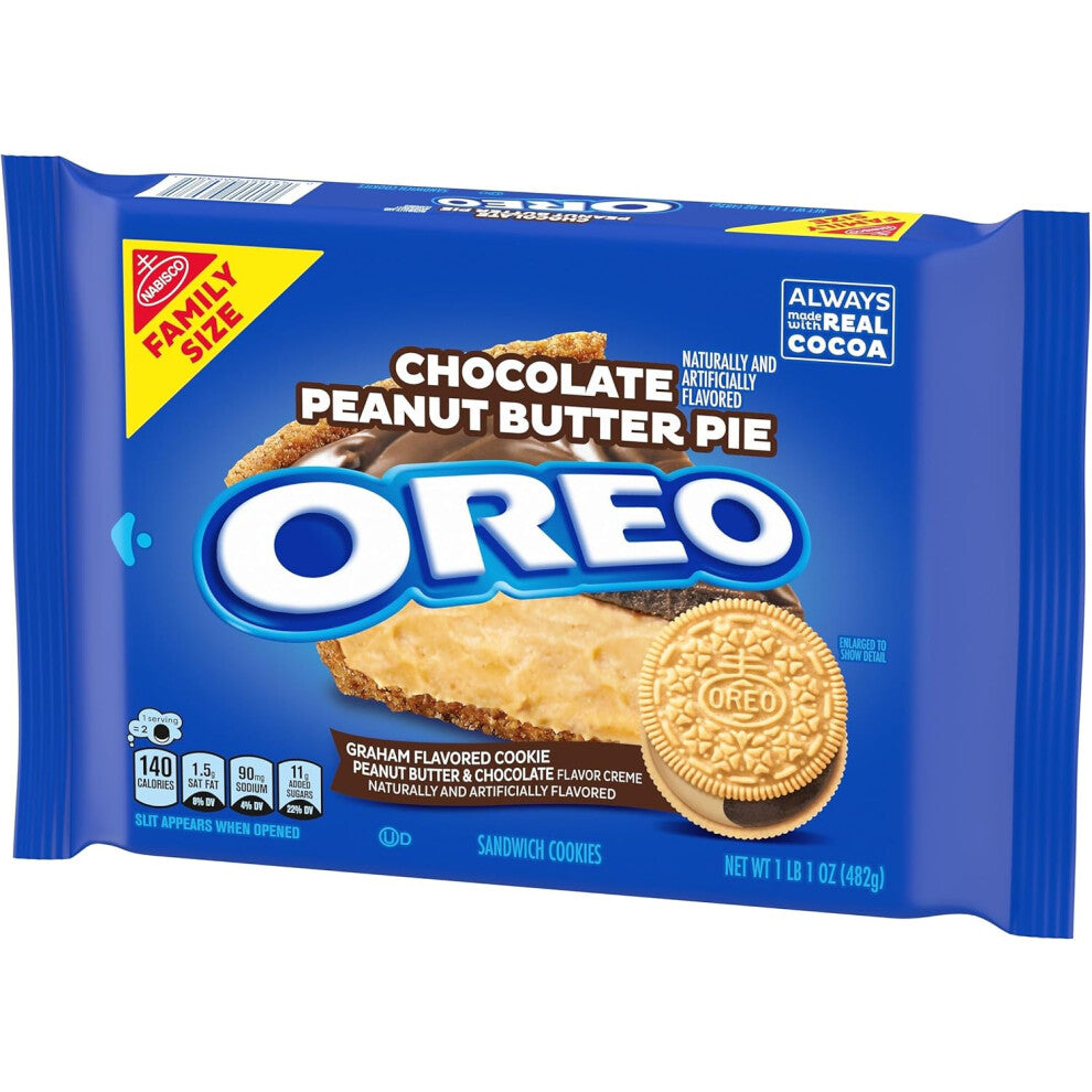Oreo Chocolate Peanut Butter Pie Sandwich Cookies - 1lb