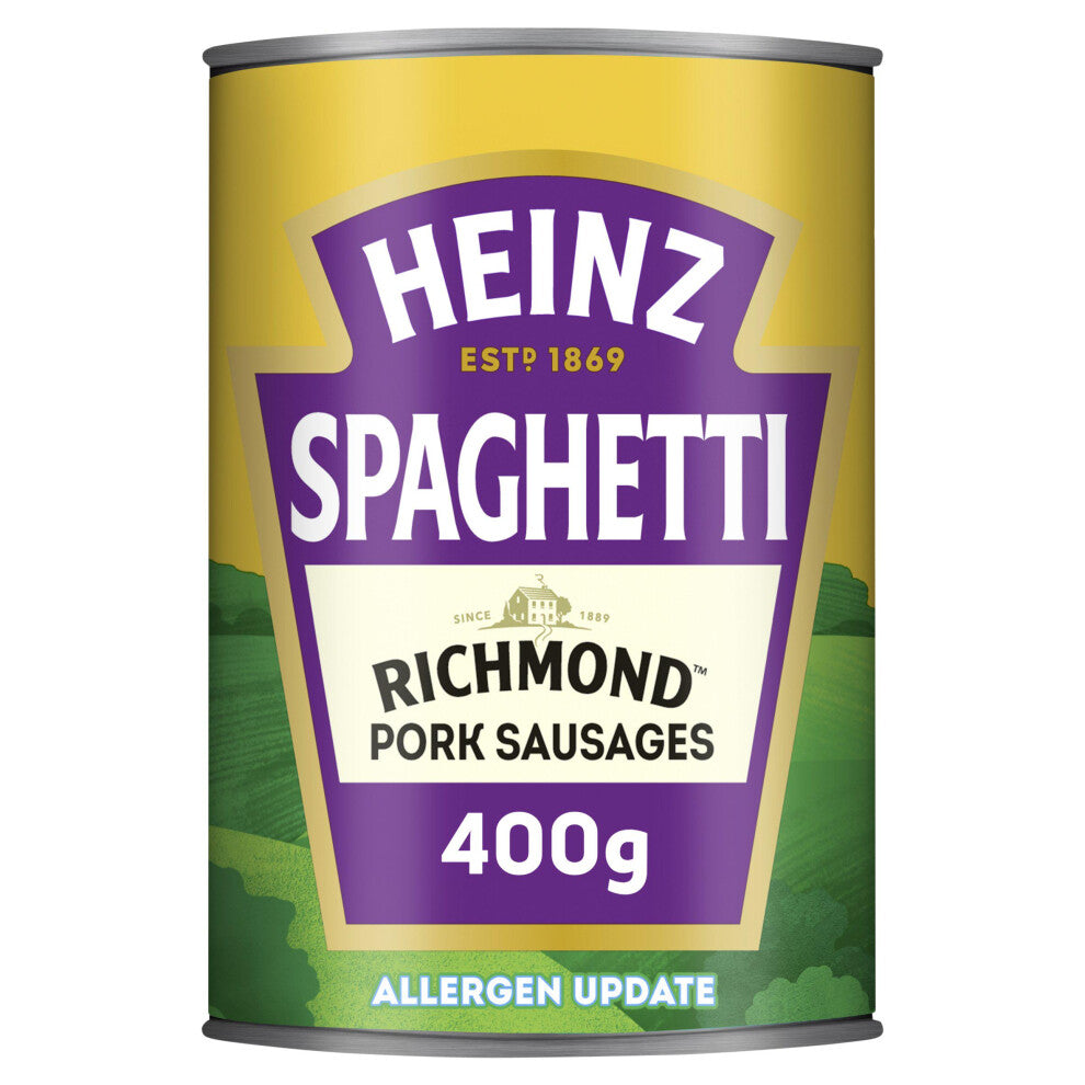 Heinz Spaghetti In a Rich Tomato Sauce Richmond Pork Sausages 400g