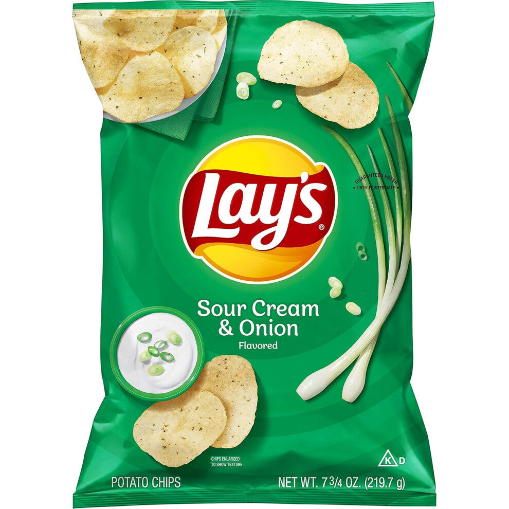 Lay's Sour Cream & Onion Flavored Potato Chips - 7.75oz