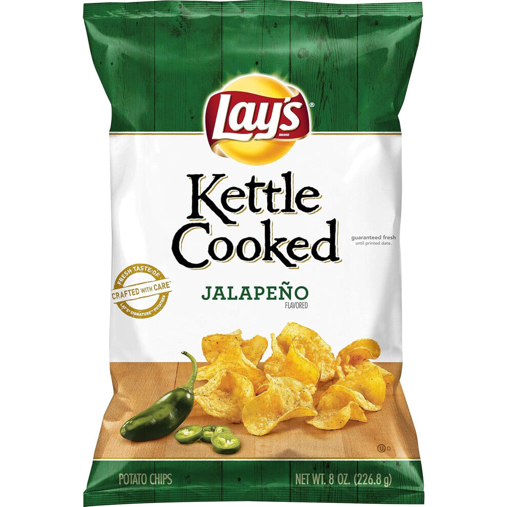 Lay's Kettle Cooked Jalapeño Flavored Potato Chips - 8oz