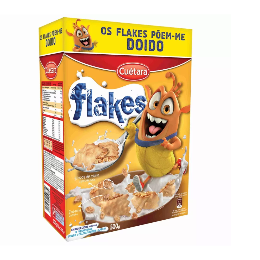 Flakes Cuétara Filled Cookie Crunch Breakfast Cereal 500g 17.6oz
