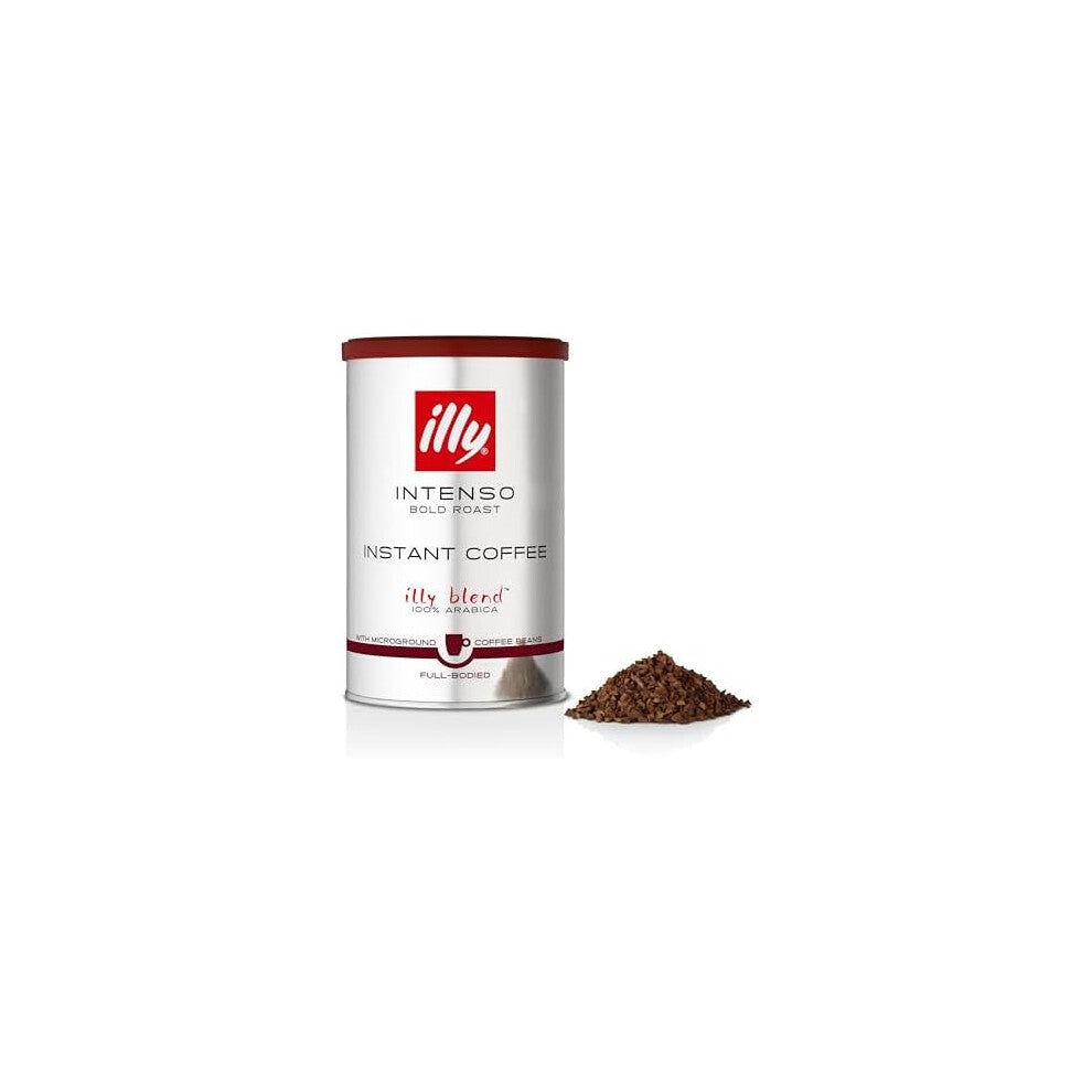 illy Coffee, Intenso Instant Coffee, Dark Roast, Made From 100% Arabica Beans, Bulk Pack of 6 x 95g