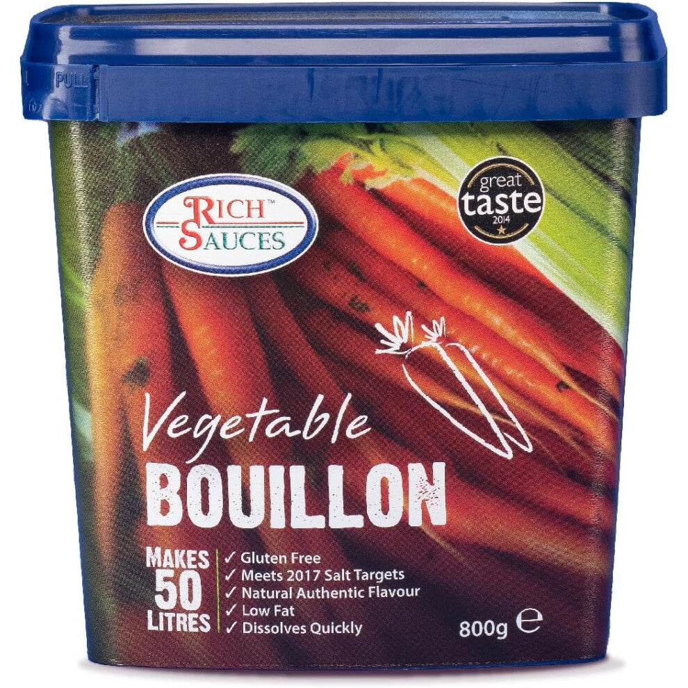 Rich Sauces Vegetable Bouillon Paste 800 Grams  Packed With Vegetables -Onion Carrot & Celery Vegetable Seasoning for Gravy Soups & Stews Gluten Free