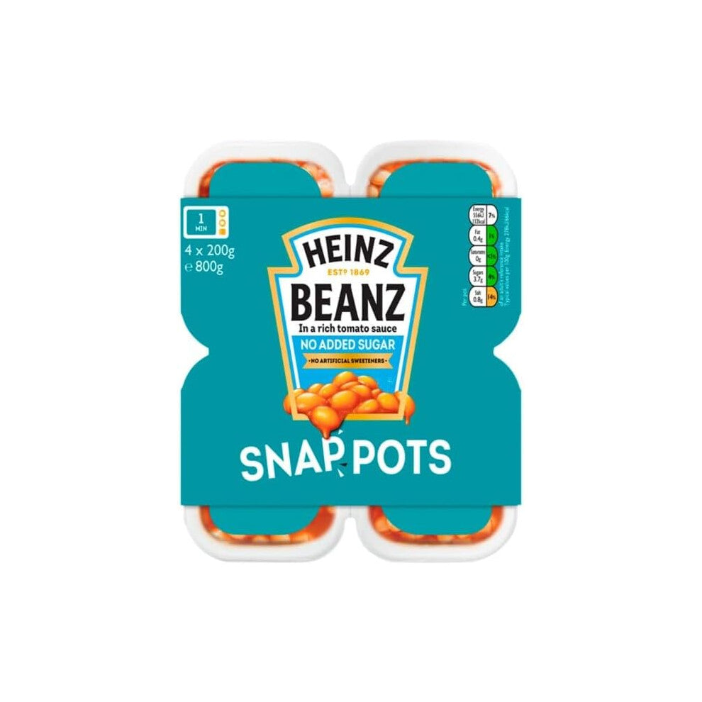 Heinz No Added Sugar Beans in a Rich Tomato Sauce 4x200g