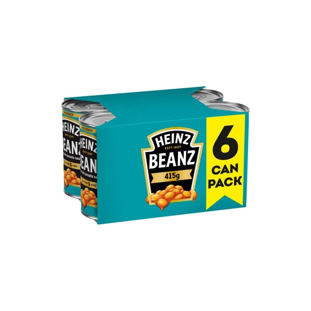 Heinz Baked Beans in a Rich Tomato Sauce 6 x 415g