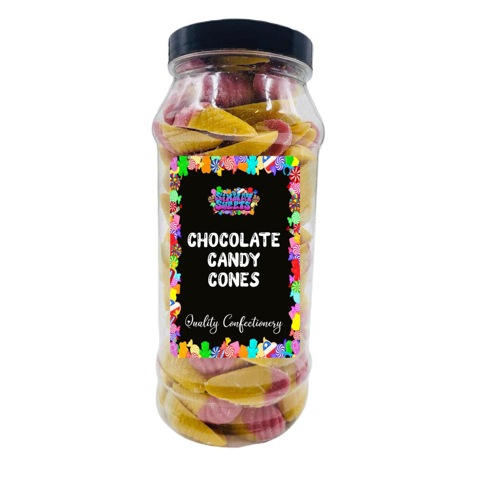 Chocolate Candy Cones White Chocolate Retro Sweets Gift Jar