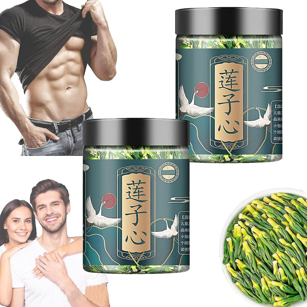 2pcs Lotus Seed Core Tea For Men Health Lotus Seeds Plumule Herbal Tea Embryo Tea 60g