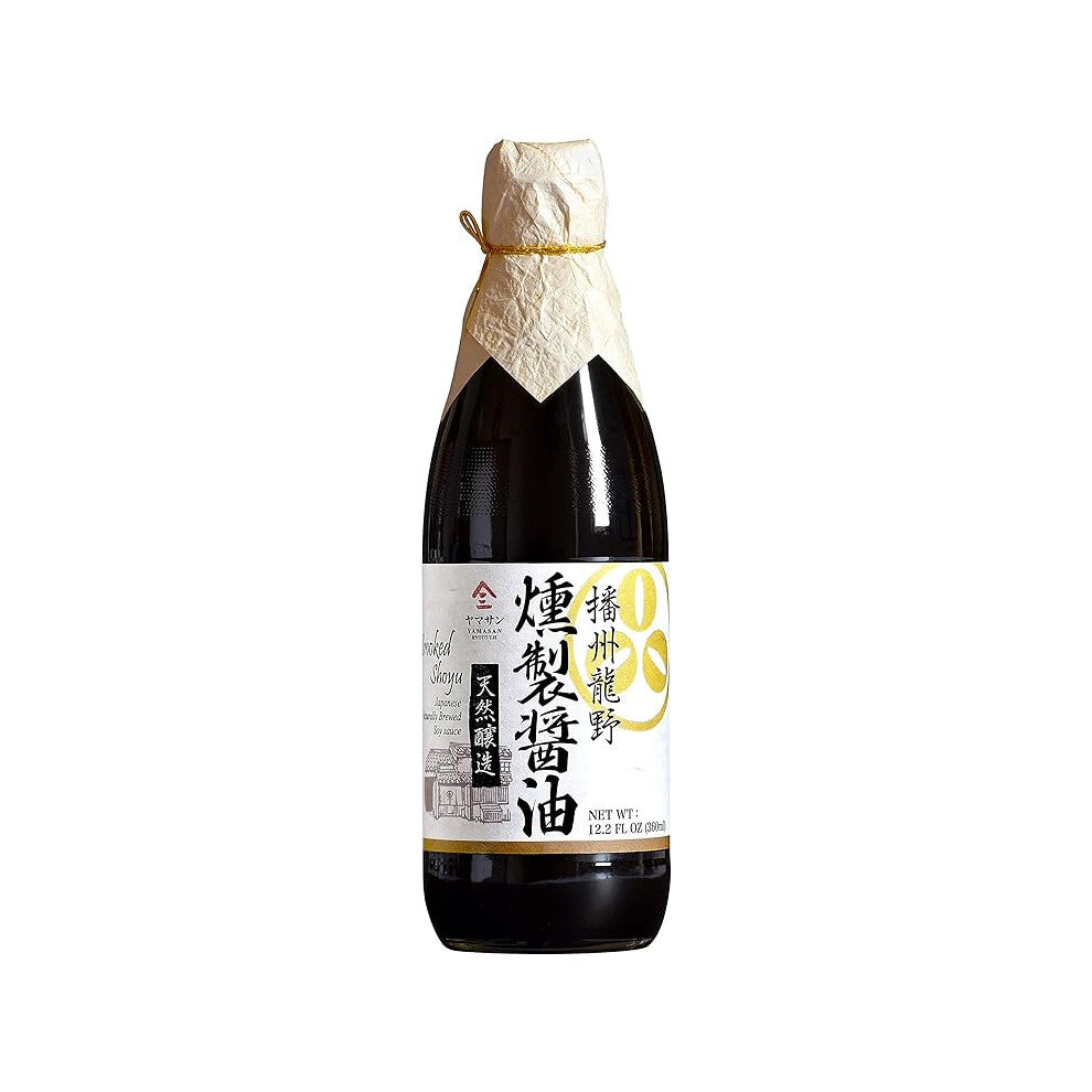 Soy Sauce -Smoked Neoteric- 500 Days Aged, Japanese Artisanal Handmade, Naturally Brewed, No Additives, Non-GMO, Made in Japan(360ml)【YAMASAN】