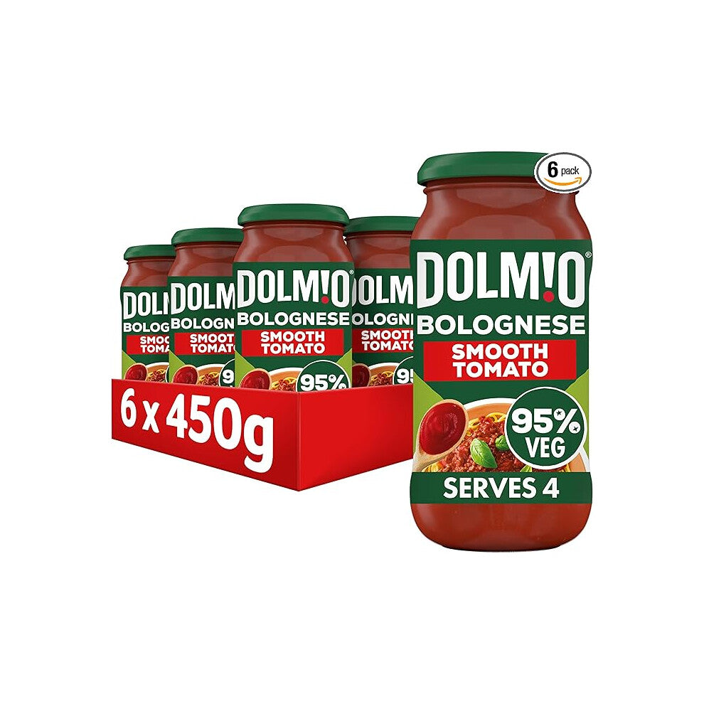 Dolmio Bolognese Smooth Tomato Pasta Sauce Jar, Bulk Multipack 6 x 450g