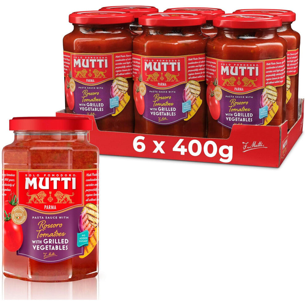 Mutti Pasta Sauce Rossoro Tomato with Grilled Vegetables, 400g (Pack of 6)