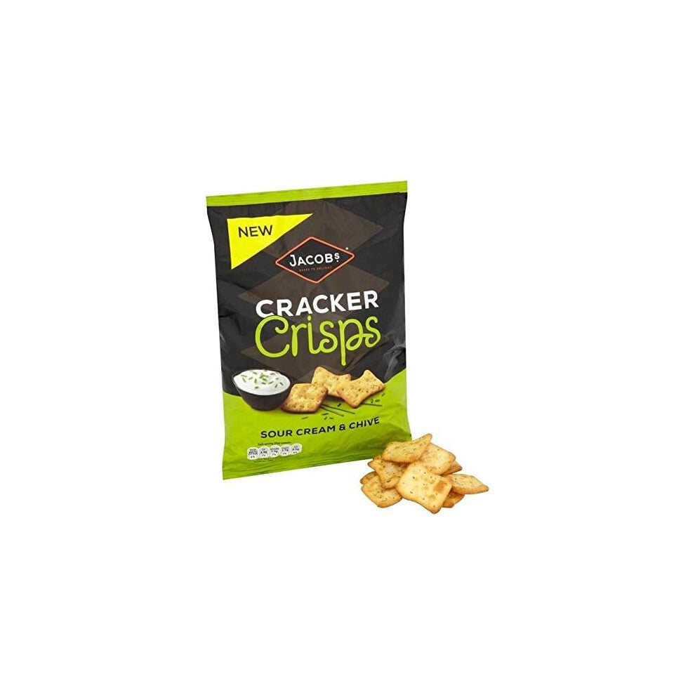 Jacob's Cracker Crisps Sour Cream & Chive 150g - Pack of 6